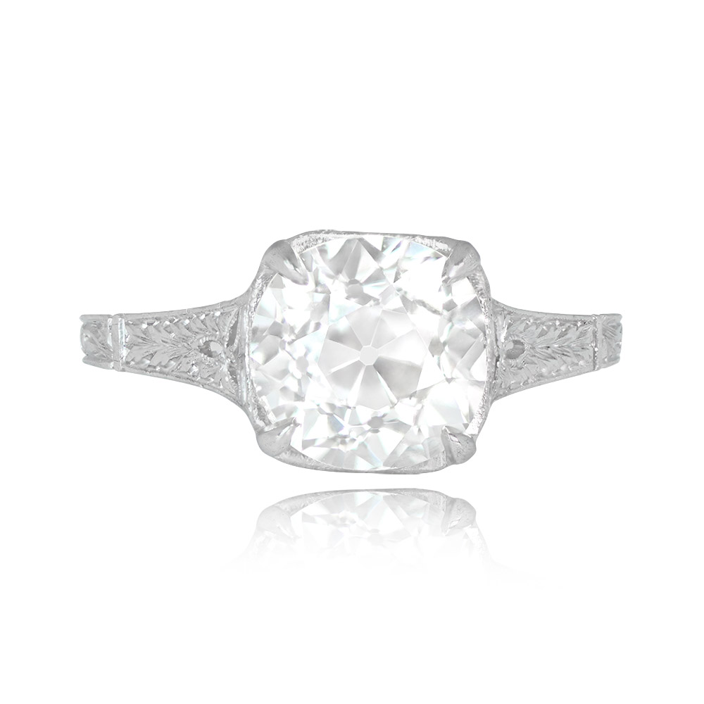 14854-TV-1000PX 1.72ct Old European Diamond Engagement Ring - Abilene Ring 14854 Top View