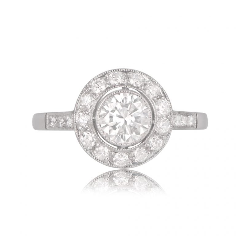 0.65ct Diamond Ring with Diamond Halo Denville Ring