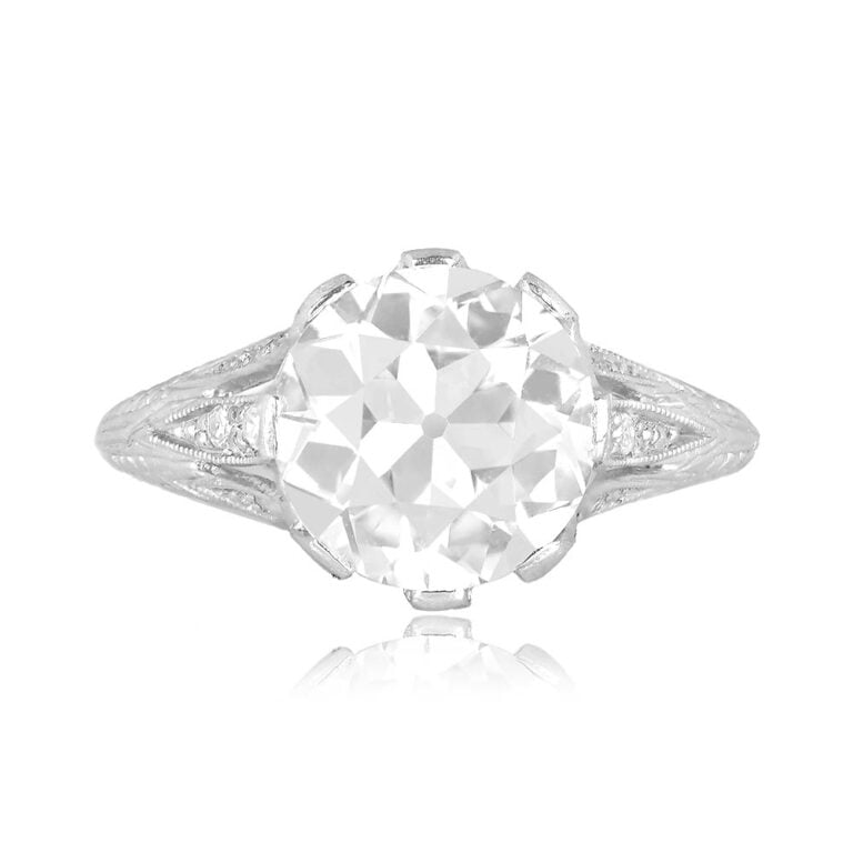 Art Deco 3.50ct Diamond Bayard Ring. Antique, Circa 1920
