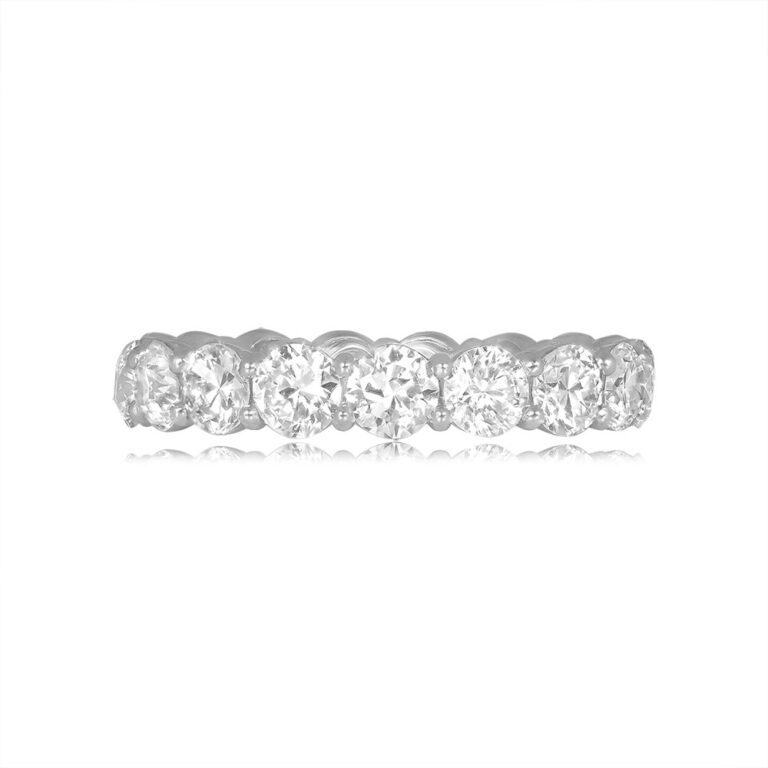 4.34ct Old European Diamond Eternity Villanova Band 4mm