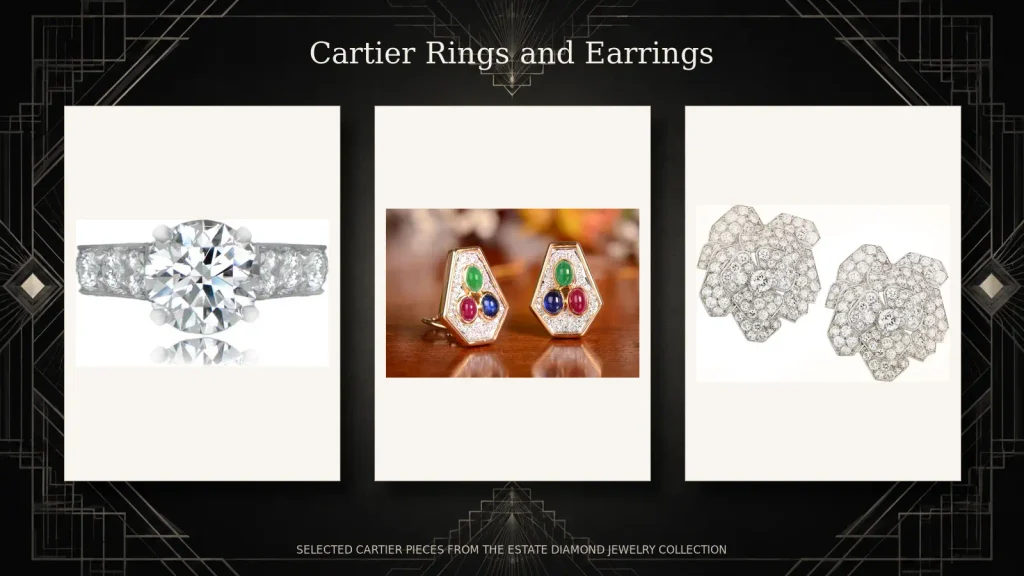 Cartier Art Deco Rings and earrings