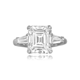 GIA-Certified 5.92 Carat Tiffany Diamond Engagement Ring Top View KAV532