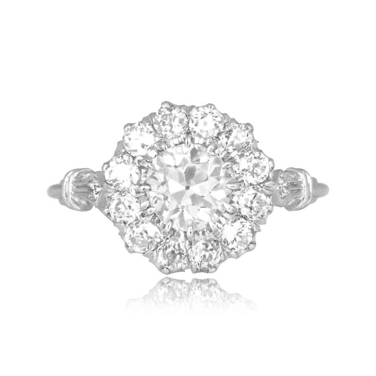 GIA 0.89ct Diamond Cluster Joplin Ring