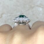 Prong Set 18k White Gold Diamond Floral Cluster Halo Open Work DYL12 F4