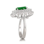 2.00ct Emerald and Diamond Engagement Ring - Quintan Ring