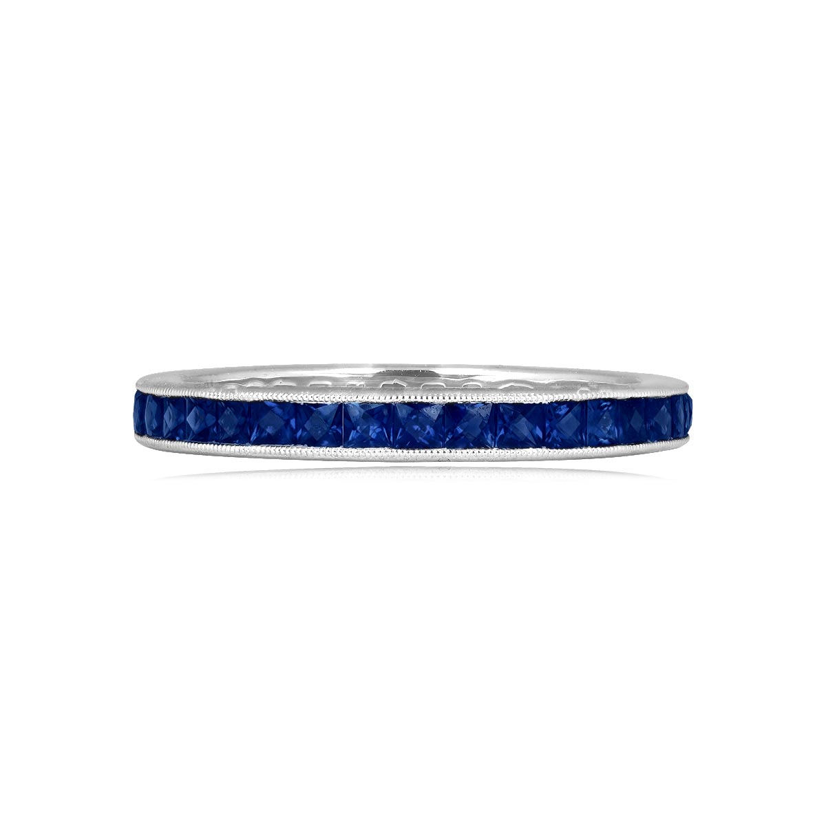 Stacked from 24 images. Method=C (S=1) 1.23ct French Cut Sapphire Eternity Morell Band 2.60mm 15026