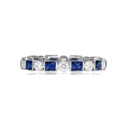 Diamond and Sapphire Eternity Laporte Band. 2.80mm 15575