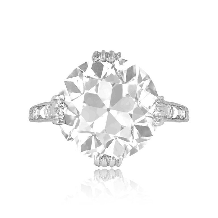 7.55ct OEC Diamond GIA Rockford Ring, Circa 1920
