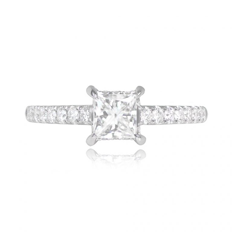 0.51ct Princess Cut Diamond 18k White Gold Ansley Ring