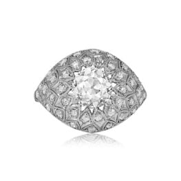 Edwardian Antique Bohemia 1.48ct Diamond Engagement Ring. Circa 1900 13506