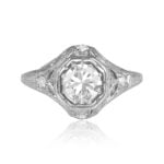 0.75ct Old European Cut Carbella Ring. Circa 1925, Antique, Art Deco Era 15321