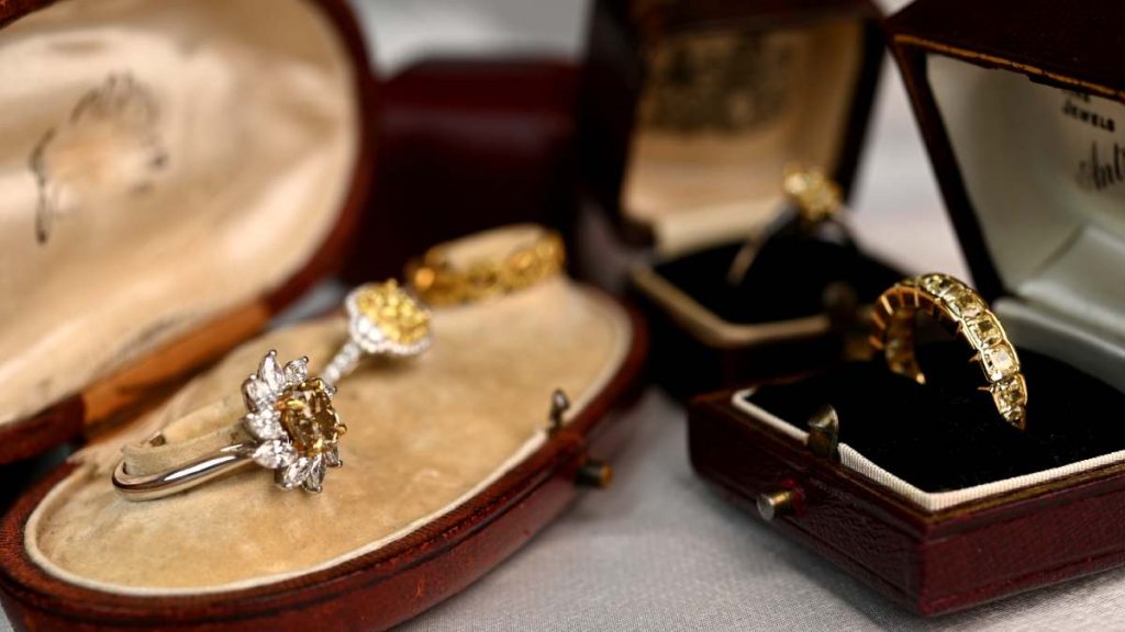 Jewelry collection of fancy yellow diamonds and canary diamonds