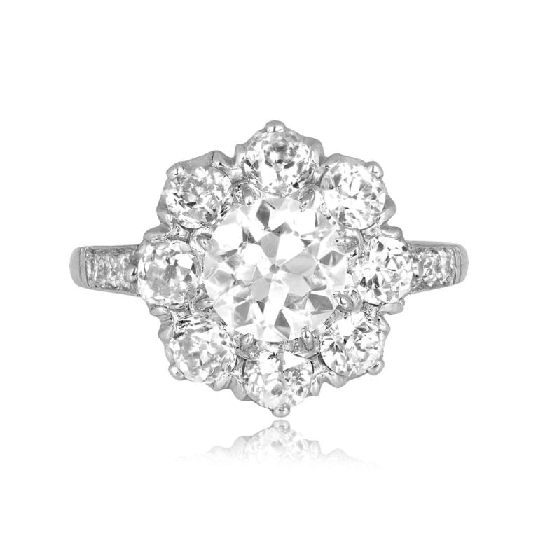1.09ct GIA Certified Diamond Cluster Russellville Ring