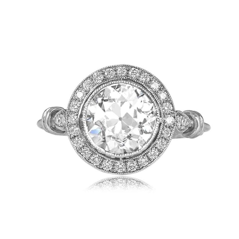 2.25ct Diamond Platinum Halo Heathrow Ring