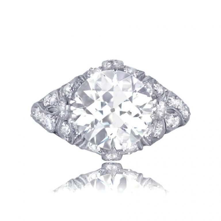 3.73ct Old European Diamond Oakwood Ring