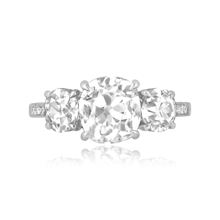GIA 2.16ct Diamond Three-Stone Westchester Ring