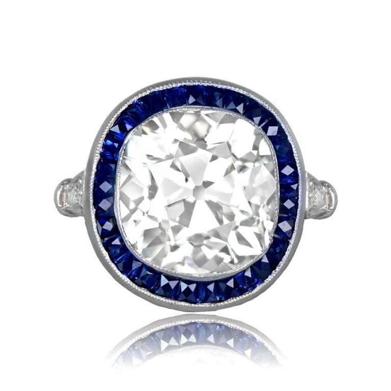 5.15ct Cushion Cut Diamond Halo Orford Ring