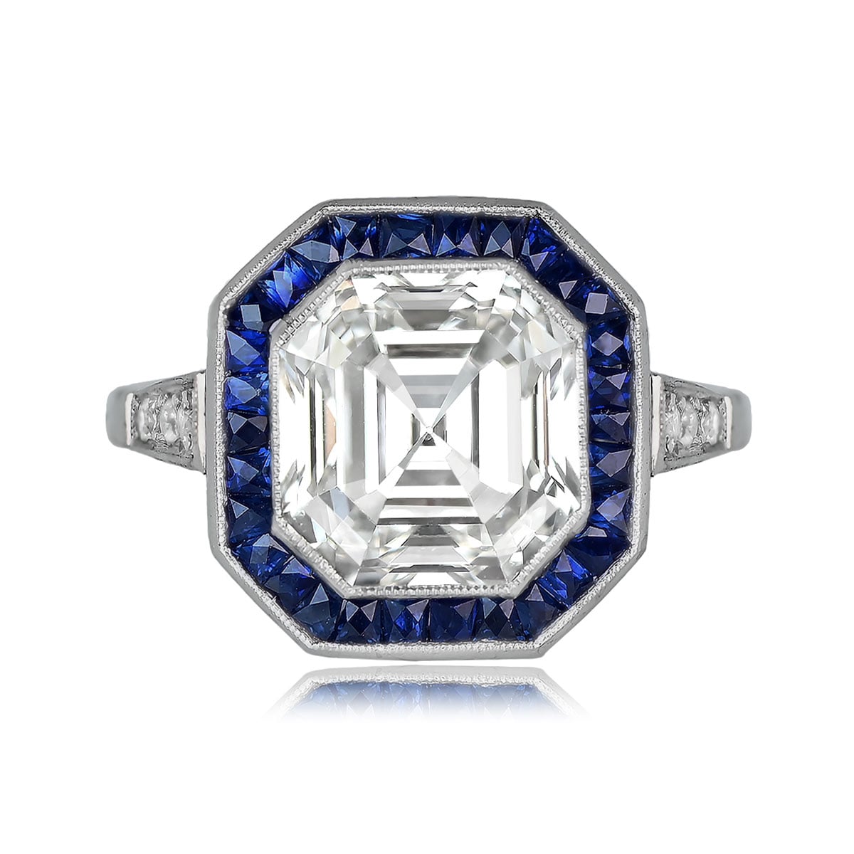 5-Carat-GIA-Asscher-Cut-Diamond-and-Sapphire-Ring-13798-TV 5 Carat GIA Asscher Cut Diamond and Sapphire Ring 13798-TV