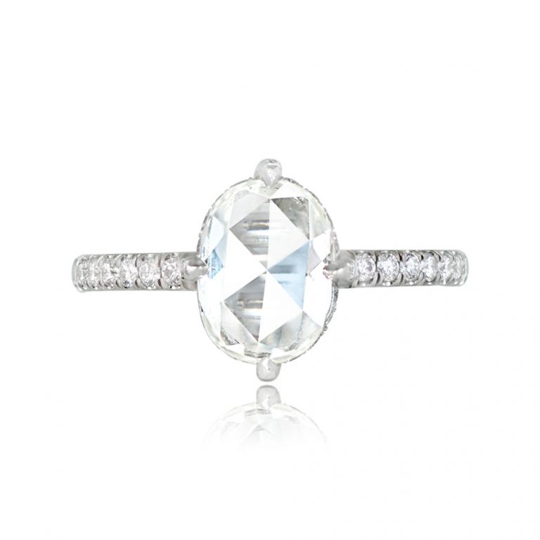 1.55ct GIA Oval Rose Cut Diamond Norwell Ring