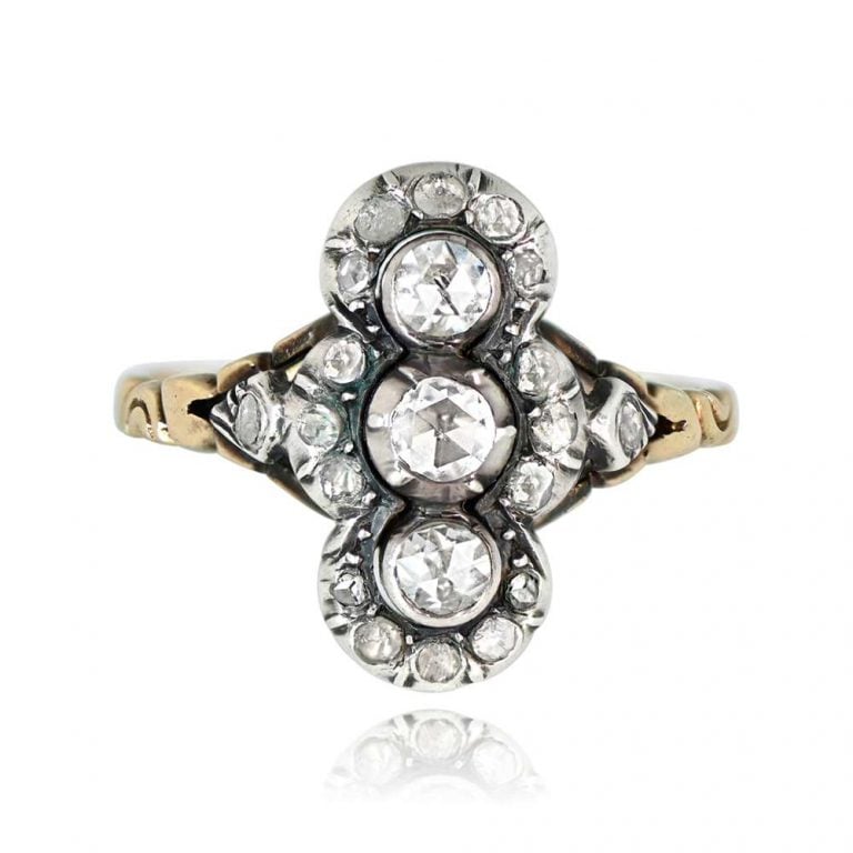 Estate Georgian Three-Stone Diamond Ring. Circa 1810