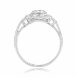 Art Deco 1.10ct old European cut diamond platinum halo Copenhagen Ring 16199 SV