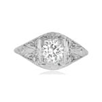 Vintage 18k White Gold 0.71ct Old European Cut Diamond Engagement Ring 13519-TV-1000PX