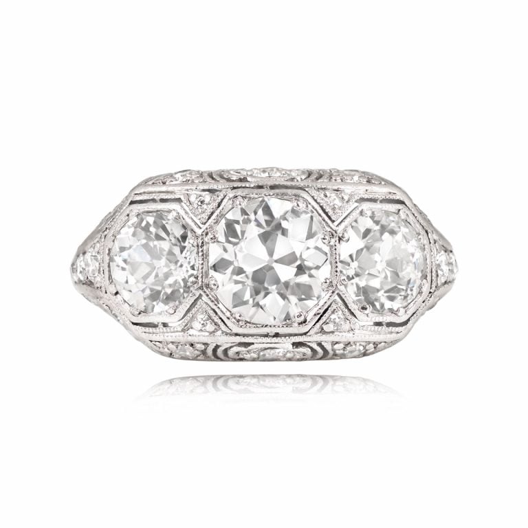 Art Deco Three Stone Dorchester Ring. Circa 1930