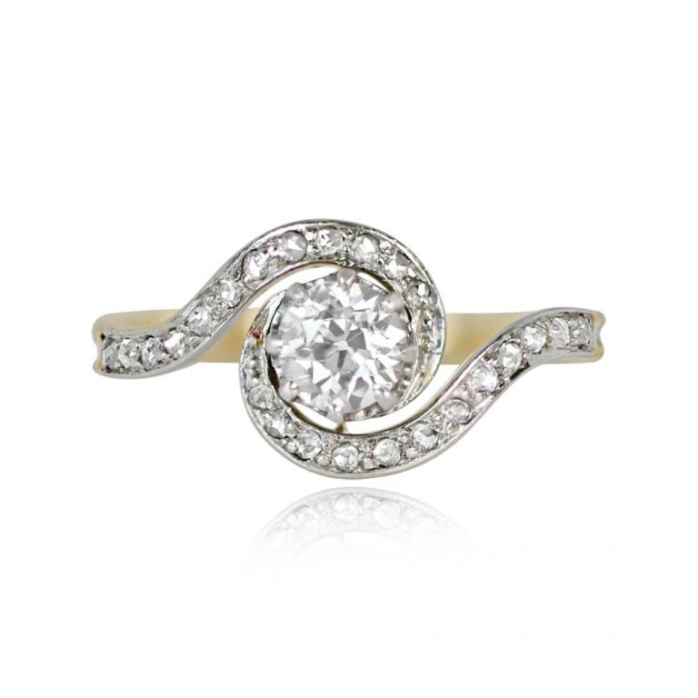 Edwardian Era 0.55ct Diamond Swirl Murren Ring, Circa 1905