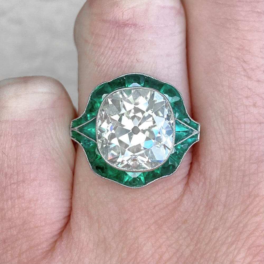 Cushion Cut Diamond Halo Ring Estate Diamond Jewelry