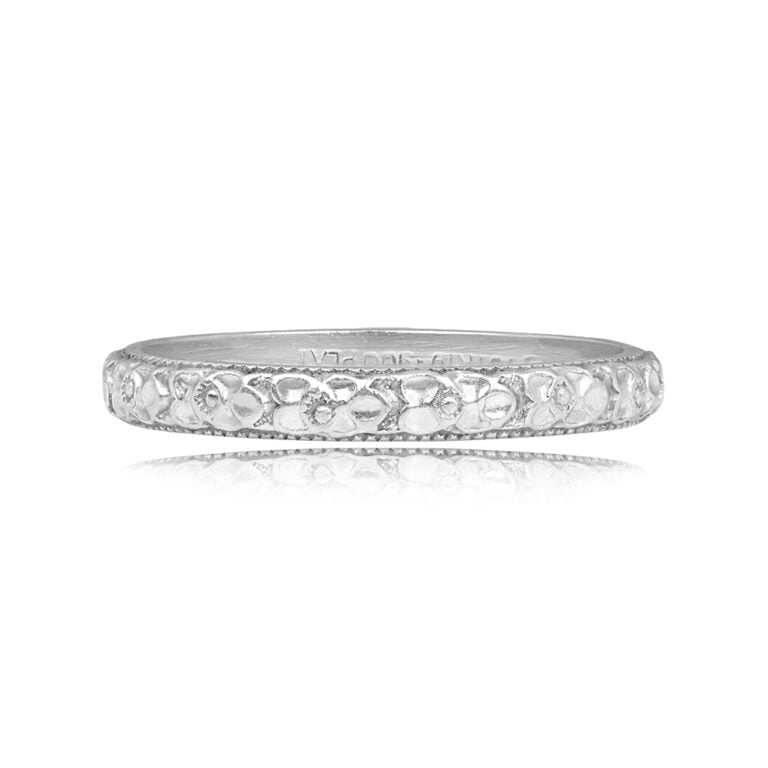 Antique Floral Hempstead Band, Circa 1920 2.49mm