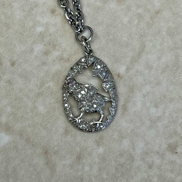 Antique Platinum Charm