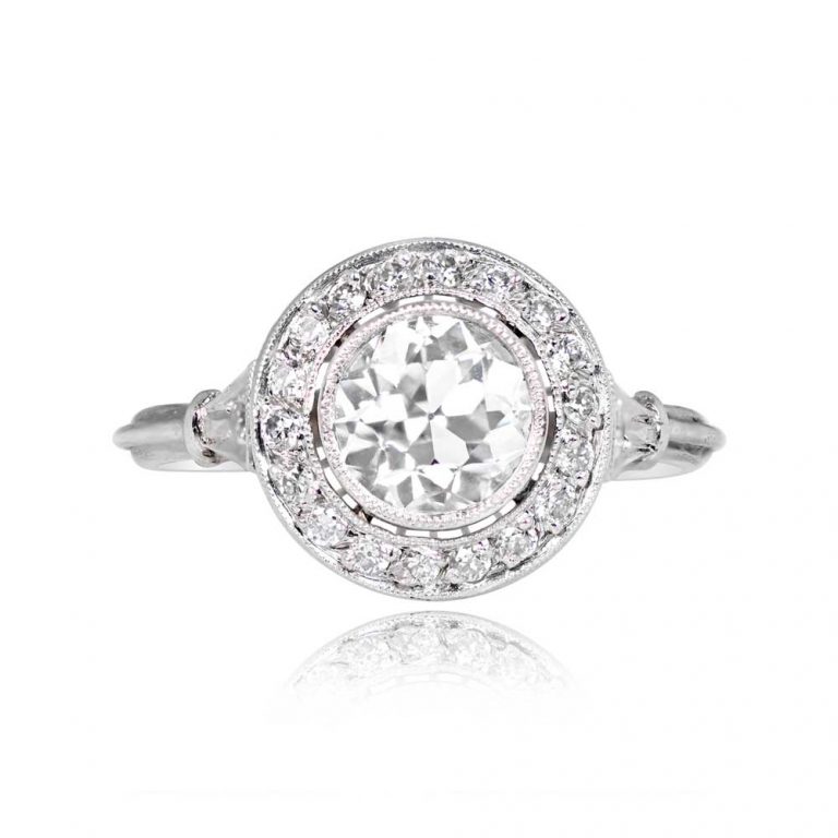 Platinum, 1ct Center Diamond Montville Ring