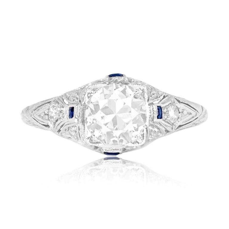 1.20ct Old European Cut Diamond Bernex Ring. Circa 1925