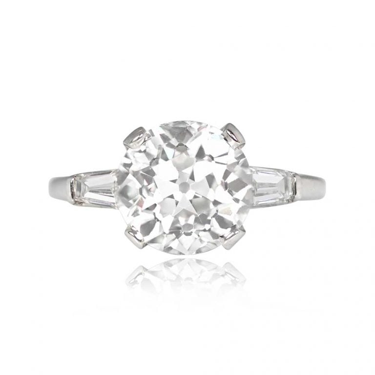 Vintage Mid-Century 4.25ct Diamond Engagement Dutchess Ring. Circa 1950