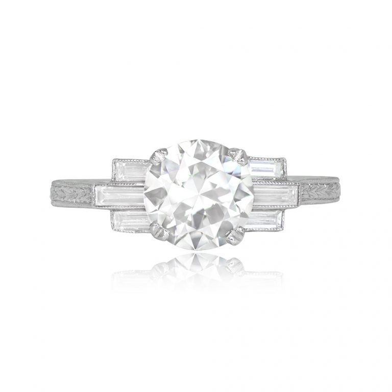 1.40ct Old European Cut Diamond Burton Ring