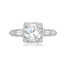 Antique GIA 1.06ct Diamond Southwell Ring. Art Deco Era, Circa 1935 13782 TV