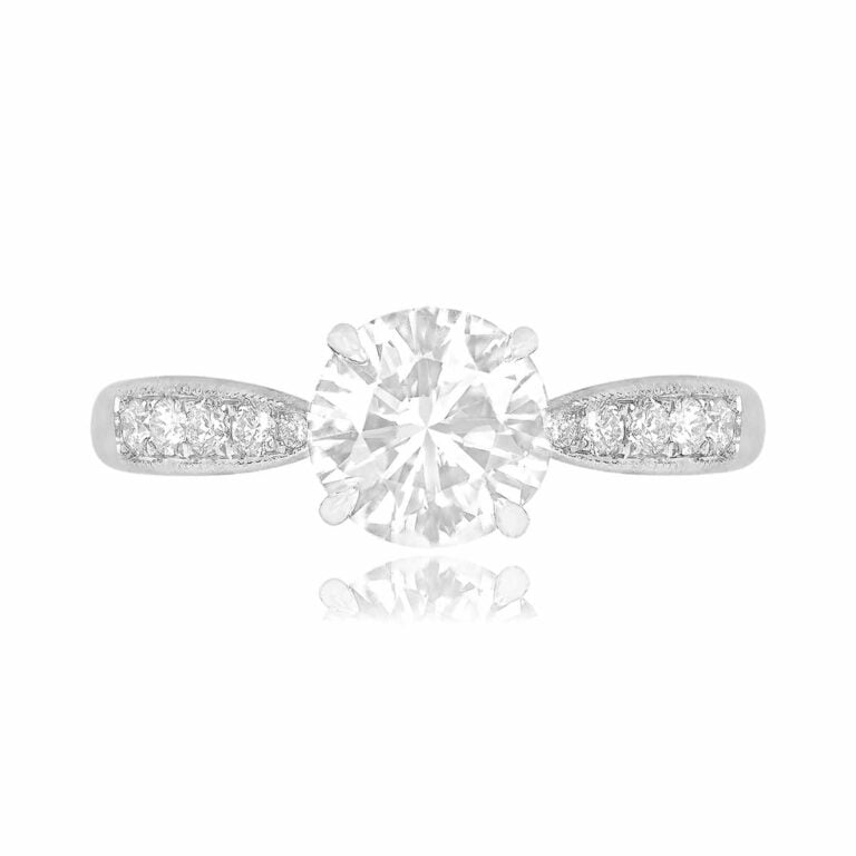 Tiffany & Co. GIA 1.10ct Diamond Platinum Ring