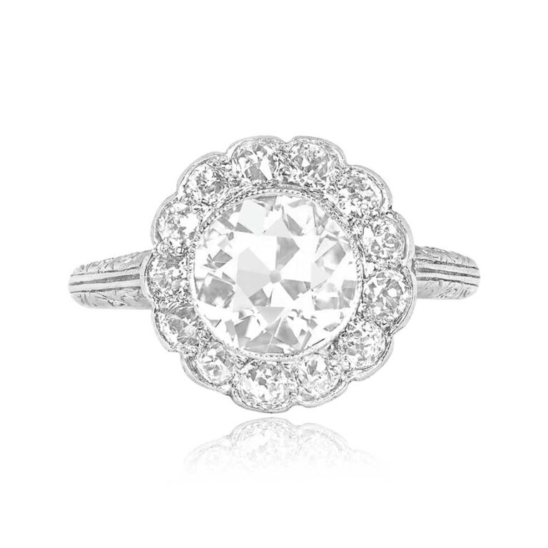 Edwardian 1.52ct Diamond Cluster Lagos Ring. Circa 1910