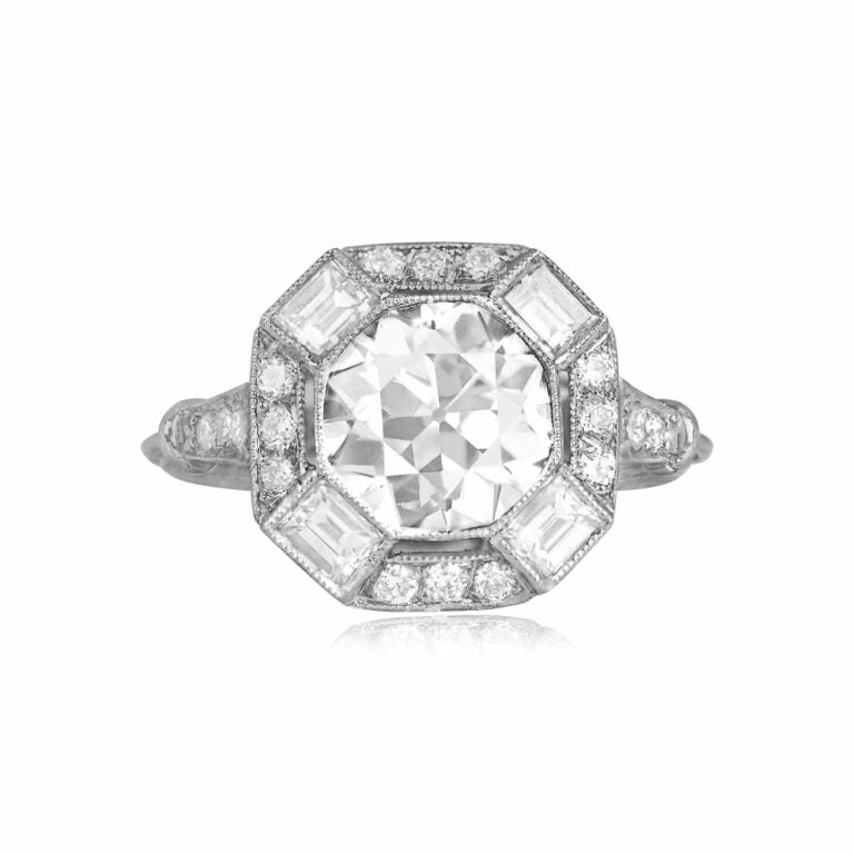 2.04ct Diamond Geometric Halo Wachau Ring