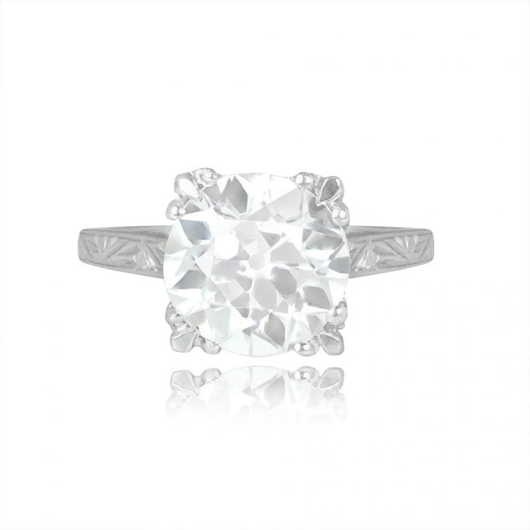 Antique 3.63ct Diamond Albi Ring. Art Deco Era, Circa 1920.