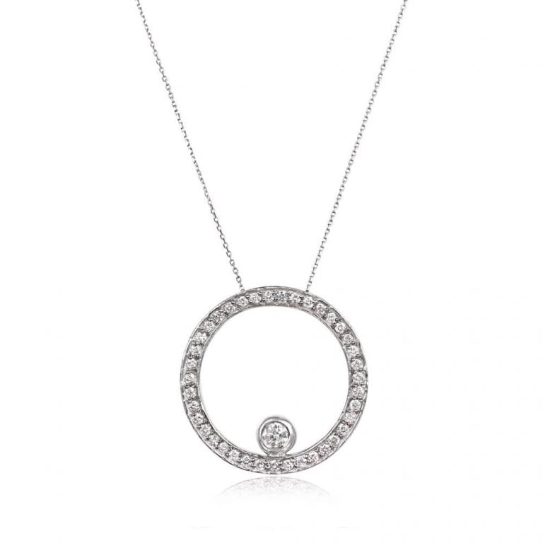 14k White Gold Diamond Somerstown Pendant