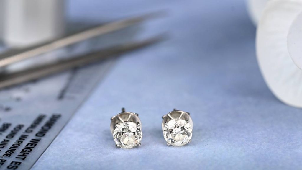 Jewelry Tools with Diamond Earring Studs