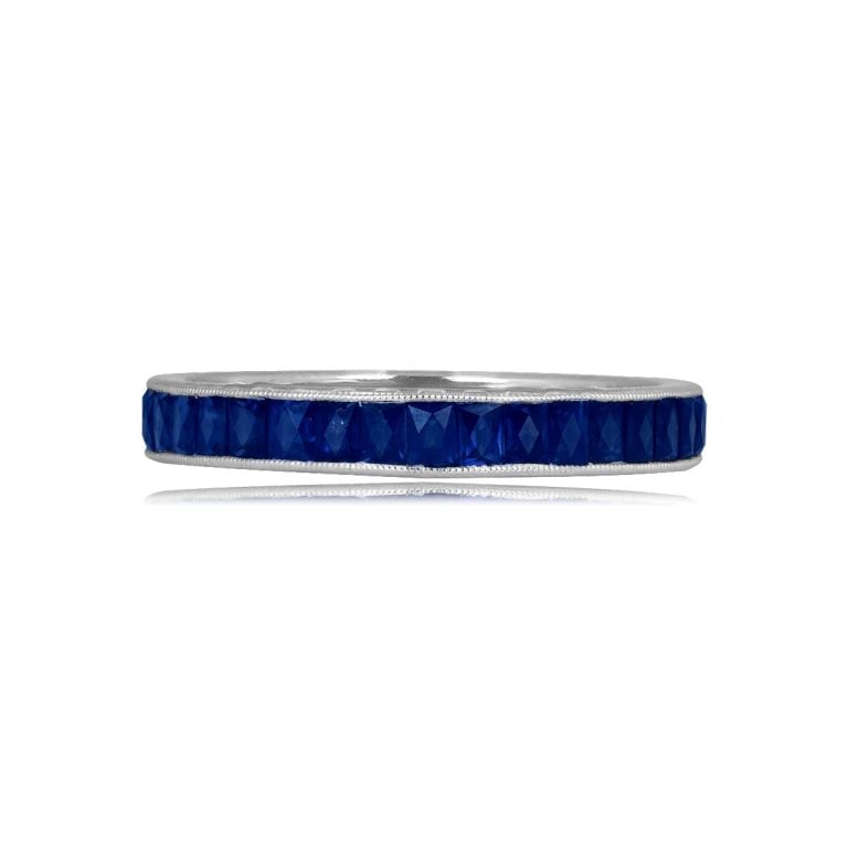 Platinum Sapphire Eternity Columbia Band 3.1mm