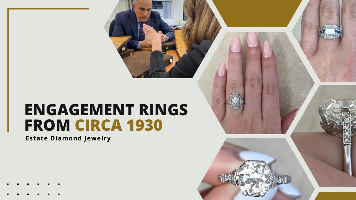 Engagement Rings from 1930 Antique Art Deco Era
