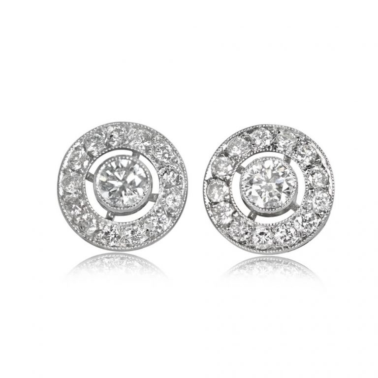 Diamond Halo Westergard Earrings