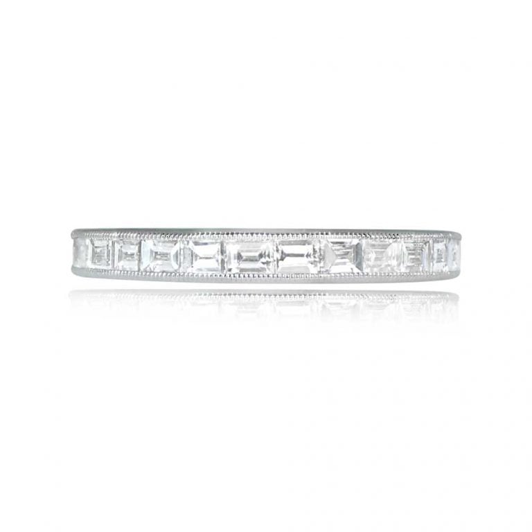1.07ct Channel Set Baguette Cut Platinum Murcia Band. 2.5mm