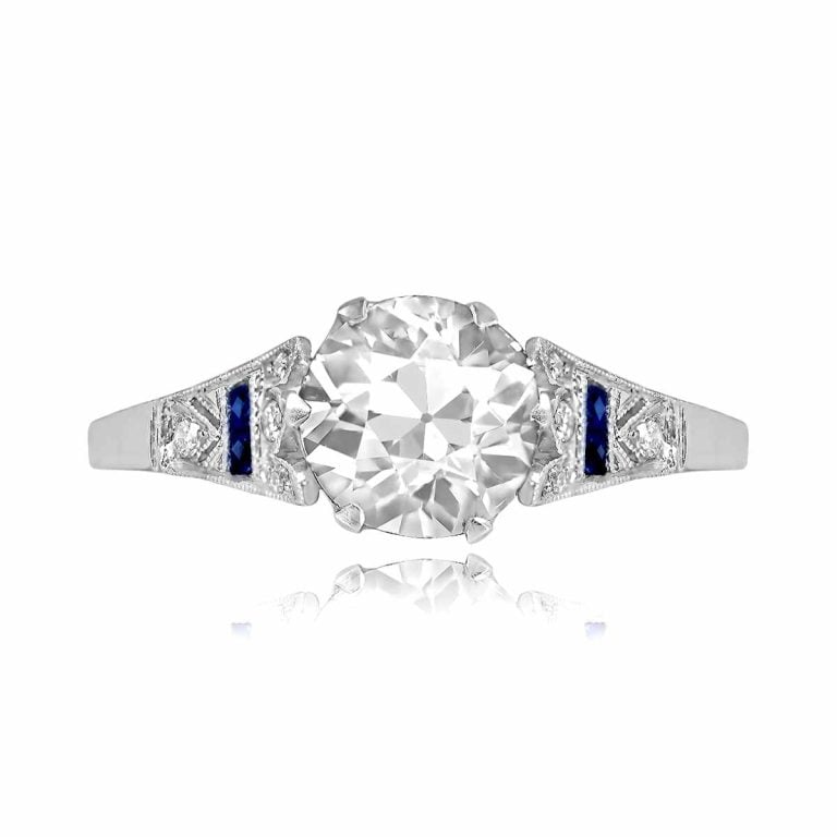 1.60ct Diamond and Sapphire Accent Platinum Arlington Ring