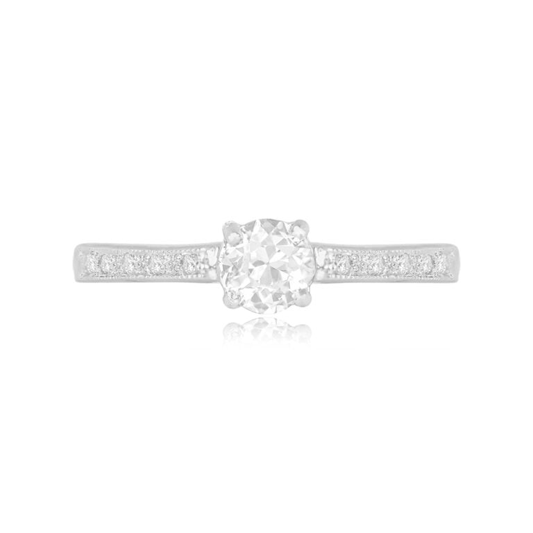 Art Deco Era 0.35ct Diamond Vintage Farsley Engagement Ring, Circa 1930
