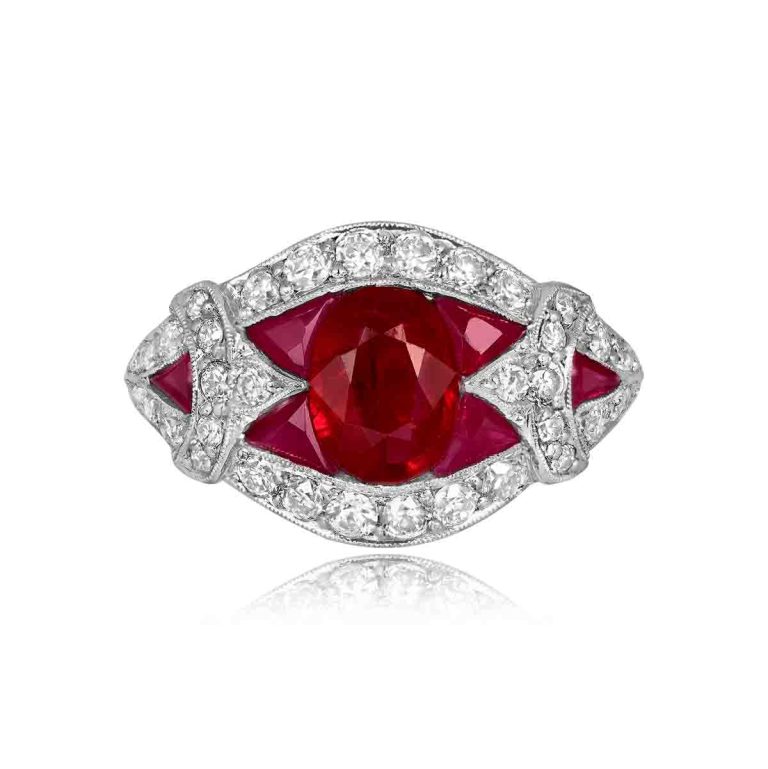 1.08ct Oval Cut Ruby Orland Ring