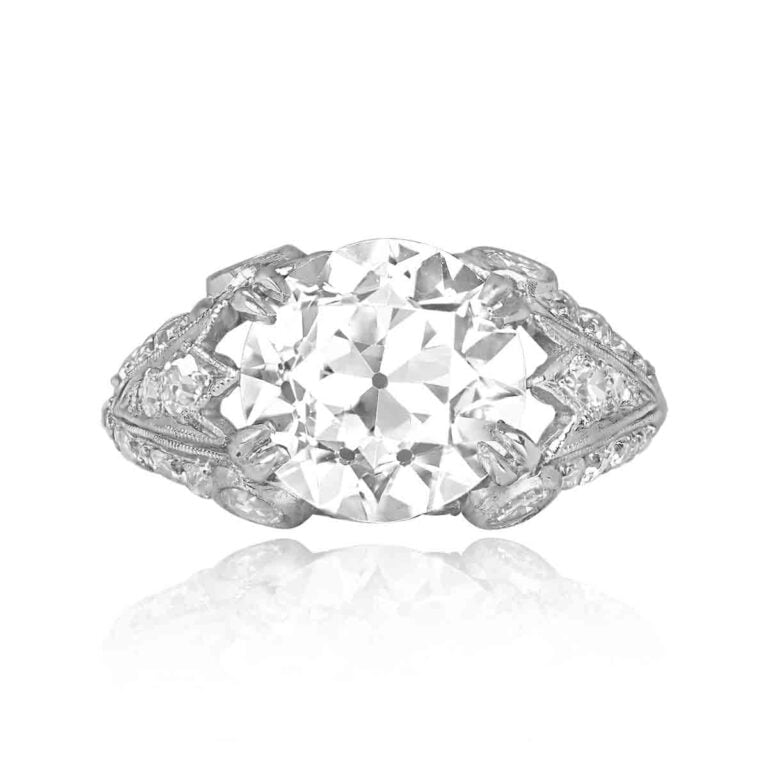 4ct GIA Old European Cut Diamond Devon Ring
